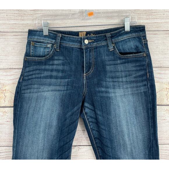 Kut From The Kloth Angie Cropped Skinny Boyfriend Denim Jeans Women's 8 Blue - Picture 3 of 13